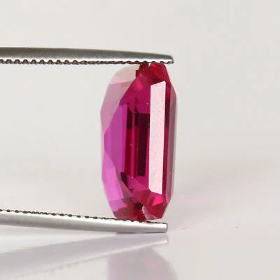 Genuine! Emerald Cut Red Ruby 16. Carat Loose Gem Stone For Jewelry Making - Image 1 of 4