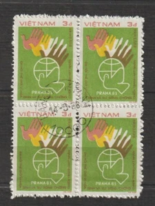 1983 VN Stamps Block 4 World Peace Conference Scott # 1348 Cto Never Hinged    - Picture 1 of 1