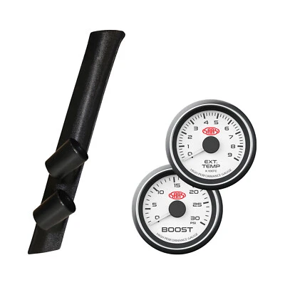 SAAS Pillar Pod w/ White Boost & EGT Gauges Suits Nissan GQ Patrol Y61 1987-97 - Image 1 of 4