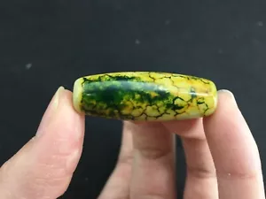 Magic Power Tibetan Old Agate *dragon lines* DZi Bead Pendant Q19 - Picture 1 of 6