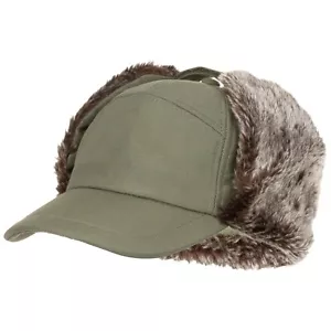 Winter Cap Trapper berretto da baseball cappello di pelliccia berretto invernale oliva nero caccia outdoor - Foto 1 di 10