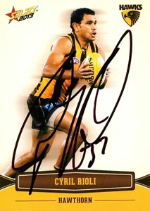 Signed 2013 Hawthorn Hawks AFL Premiers Select Champions Card - Cyril Rioli - Picture 1 of 3