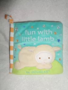 Book fun with little Lamb Douglas Baby Soft Plush Activity crinkle rattle Toy - Picture 1 of 4