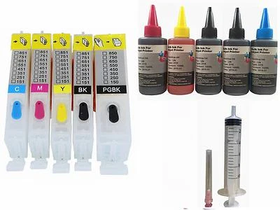 EMPTY Refillable ink cartridge for canon MG5420 MG5422 PGI-250 CLI-251 ARC + ink - Image 1 of 4