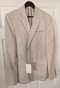 men's Linen jacket ZARA very elegant 185/104A UK42 EU52  - Picture 1 of 8