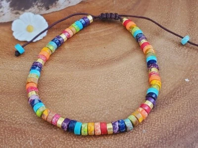 Natural Jasper Stone Dainty Bracelet Chakra Healing Gemstone Bracelet Handmade - Image 1 of 4