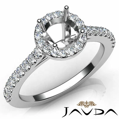 Round Semi Mount Diamond Engagement Ring Shared Prong Setting Gold 0.50Ctw. - Image 1 of 4