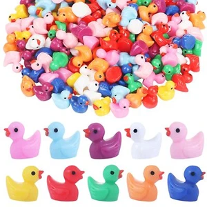 200 pcs Mini Resin Ducks 10 Colors Tiny Ducks for Decorating Dollhouse Mini F... - Picture 1 of 7