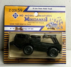 ROCO HO MODEL MINIATURES MINITANKS : 10 TON FAUN HOIST TRUCK SEALED Z-231 - Picture 1 of 2