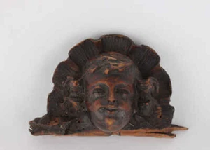 Kopf Engelkopf Holz geschnitzt Barock 18.Jahrhundert - Bild 1 von 2