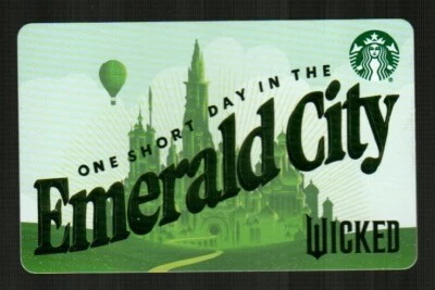 STARBUCKS One Short Day in the Emerald City, Wicked ( 2024 ) Gift Card ( $0 ) - Image 1 of 2
