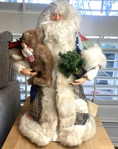 Linda Randall 1992 retazos acolchado Santa 1 de 3. De colección, raro. Firmado. Navidad - Imagen 1 de 10