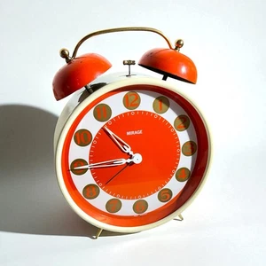 Alter mechanischer Wecker Mirage West Germany 70er Jahre orange Vintage Space Age - Bild 1 von 21