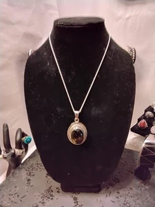 Riesiger Sterling Silber Anhänger mit 1,5 mm Sterling Seil Kette 19,5 Zoll - Bild 1 von 18
