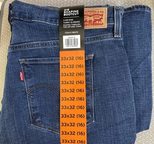 Levis 315 Shaping Bootcut Blue Denim Jeans Mid Rise Größe 33x32 (16) - Bild 1 von 3