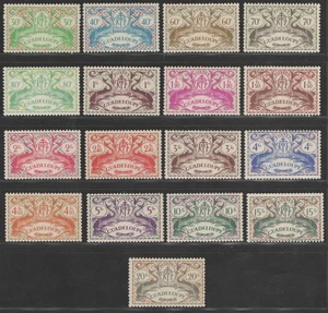 Guadeloupe 1945 Dolphins set to 20 Fr. without 20 and 50 cents. UMM - Picture 1 of 2