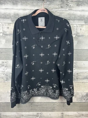 Savage X Fenty Men’s Essential Terry Long-Sleeve Polo Size Medium - Image 1 of 4