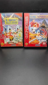 CIB Dr. Robotnik's Mean Bean Machine (Sega Genesis Y Sonic Spinball Sin Manual - Imagen 1 de 8