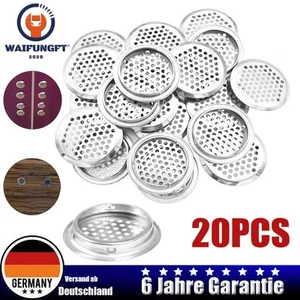 20X 53mm Lüftungsgitter Belüftungsgitter Edelstahl Rund für Wohnmobil Badezimmer - Bild 1 von 14