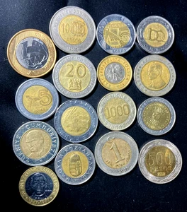 Old WORLD BI-METAL Coin Lot - 16 Coins - Nice Group - Lot #S30 - Picture 1 of 1