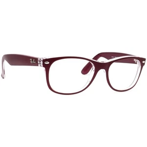 RayBan Sunglasses Frame Only RB 2132 New Wayfarer 6054/85 Berry/Clear Italy 55mm - Picture 1 of 6