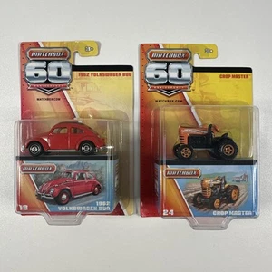 Matchbox 60th Anniversary Diecast Bundle 1962 Volkswagen Bug 18 & Crop Master 24 - Picture 1 of 10