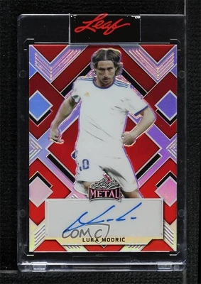 2022 Leaf Metal Red Prismatic /5 Luka Modric Luka Modrić #BA-LM2 Auto - Image 1 of 2