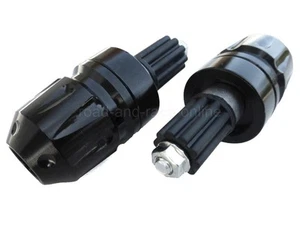 Motorcycle Bar Ends Black CNC Aluminium Universal Fitting Expanding Type - Picture 1 of 8