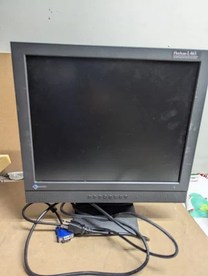 EIZO Flex Scan L465 16-inch LCD Display Black Monitor with Cables - Tested  - Image 1 of 4