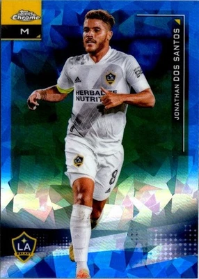 2021 Topps Chrome MLS Sapphire Edition Jonathan dos Santos #57 LA Galaxy RC - Image 1 of 2