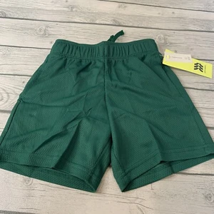 All in Motion Boys XS Shorts Comfy Mesh Green Moister Wick Drawstring NEW - Picture 1 of 11