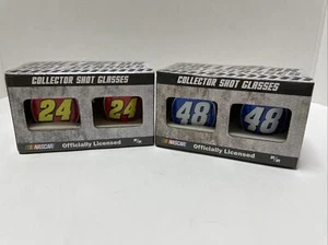 Set 2 bicchieri da collezione NASCAR Jeff Gordon #24 e Alex Bowman #48 nuovi con scatola - Foto 1 di 5