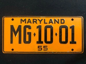 General Mills Wheaties Tin Mini Bicycle License Plate - Maryland c1955 - Picture 1 of 2