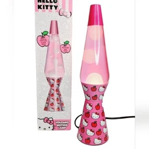 Hello Kitty 16" Lava Motion Volcano Lamp Sanrio Cherry Blossom Glow Kawaii NEW - Picture 1 of 11