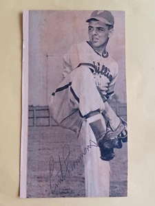 Curt Simmons & Bob Friend Signed Back-to-Back Newspaper Photos -Phillies/Pirates - Picture 1 of 4
