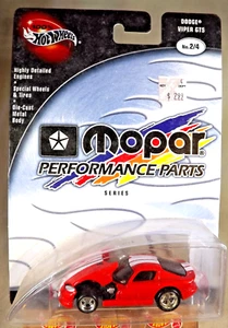 2002 Hot Wheels 100% Mopar Performance Parts 2/4 DODGE VIPER GTS Red w/RR 5 Sp - Picture 1 of 6