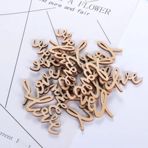 Decor Table Scatter Crafts Accessories Wooden Love Letters Valentine's Day - Picture 1 of 9