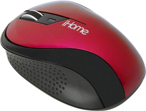 iHome Ergonomic Desktop Mouse Easy Sync, Nano Receiver (IH-M2010R) (Red), *NEW* - Image 1 of 1