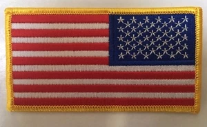 BANDIERA USA AMERICANA TATTICA US ARMY MORALE DISTINTIVO MILITARE TOPPA INVERSA 4" bandiera - Foto 1 di 4