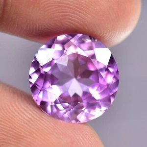 AAA+ 12.80 Ct Natural Certified Padparadscha Sapphire Round Cut Loose Gemstone - Picture 1 of 6
