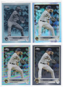 2022 Topps Chrome JOSH HADER REFRACTOR Parallel LOT Negative, Prism (4 cards) - Picture 1 of 10