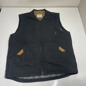 Legendary Whitetails Men's Canvas Cross Trail Vest Sz L Black Workwear Rugged - Picture 1 of 11