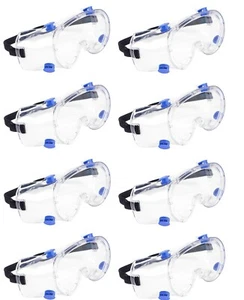 Anti-Fog Protective Safety Goggles, Soft Lightweight Eyewear (Pack of 8 pcs.) - Picture 1 of 6
