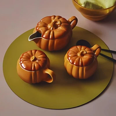 Juego de 2 tazas de calabaza y 2 tazas de calabaza Le Creuset - naranja Marronnier 13,5 oz Foto 1 de 4