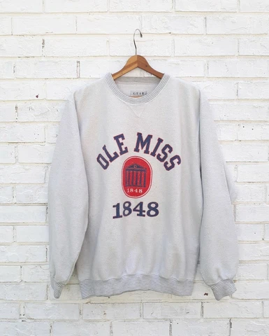 Vintage 90s Gear For Sports Sweatshirt Ole Miss Pullover XL Cover