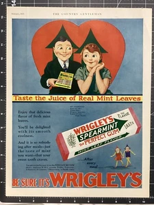 De colección 1929 WRIGLEY'S Menta Masticable Goma San Valentín Arte Años 20 Anuncio Impreso - Imagen 1 de 1