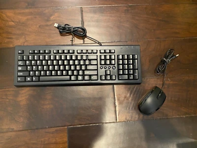 HP Wired USB Keyboard-Black sk-2086 & Wired Optical Mouse msu0923 - Image 1 of 4