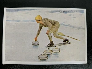 1932 Sanella Margarine Type 3 #21 Curling  RARE German - Picture 1 of 2