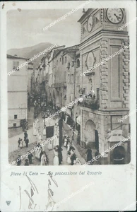 bg795 AK Teakkirche Rosenkranzprozession Kaiserreich Ligurien 1901 - Bild 1 von 2
