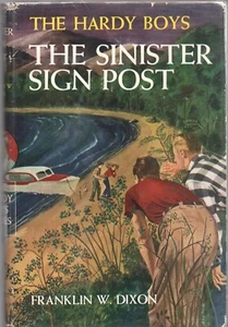 The Hardy Boys #15 The Sinister Sign Post Franklin W Dixon G&D 1936 1960 HC DJ - Picture 1 of 7